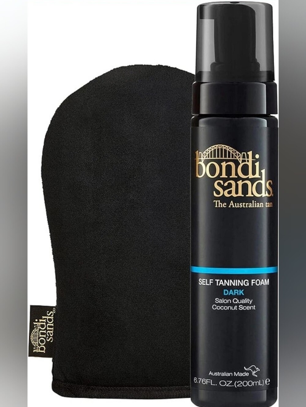 New In Package Bondi Sands Self Tanning Foam In Dark & Application Mitt Bundle